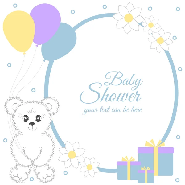Bebé ducha chico — Vector de stock