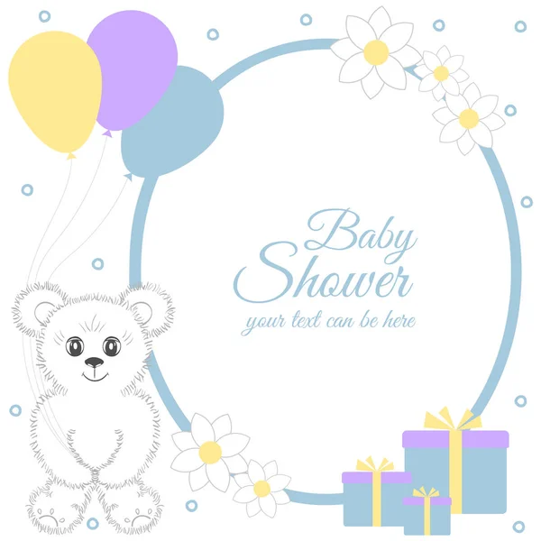 Baby shower boy — Stock Vector