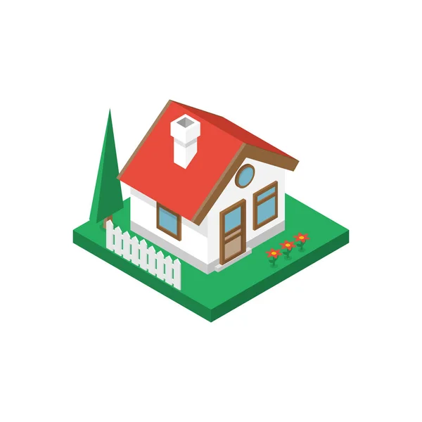 Isometric casa vector — Vector de stoc