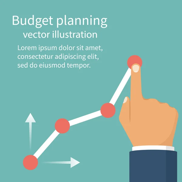 Concepto de planificación presupuestaria . — Vector de stock