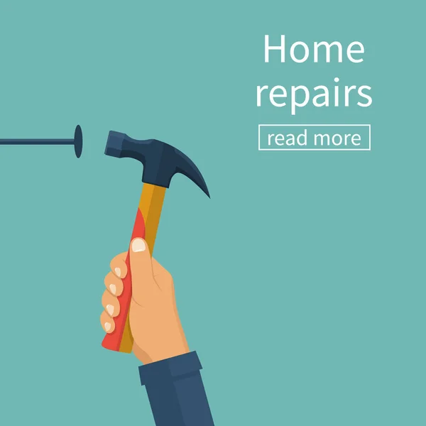 Concepto de reparaciones del hogar — Vector de stock