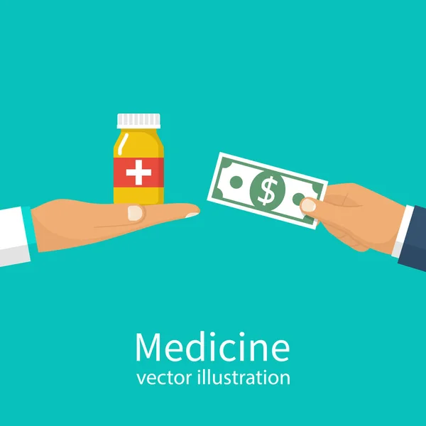 Köpa medicin vektor — Stock vektor