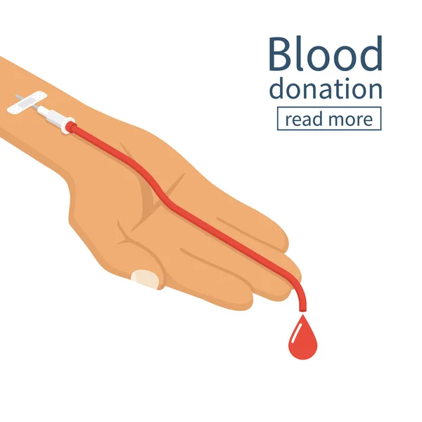 Koncept darování krve. — Stockový vektor