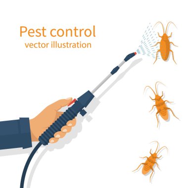Pest control banner concept clipart