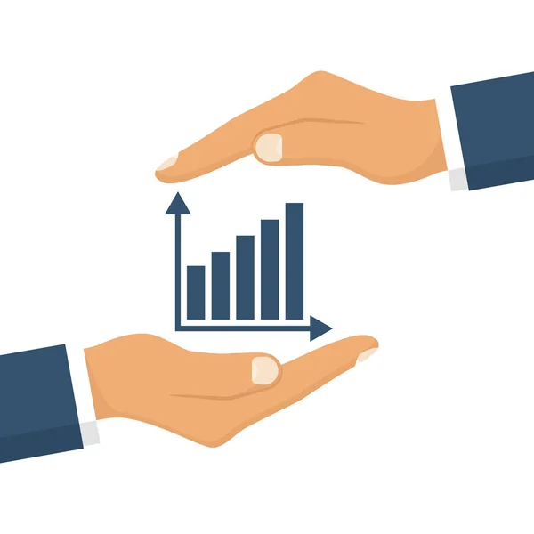 Gráfico de negocios de mano — Archivo Imágenes Vectoriales