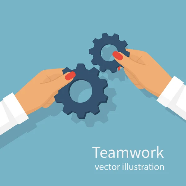 Teamwork business woman concept — Stock Vector
