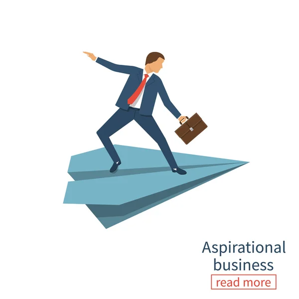 Aspirational business. Leadership — Stock Vector