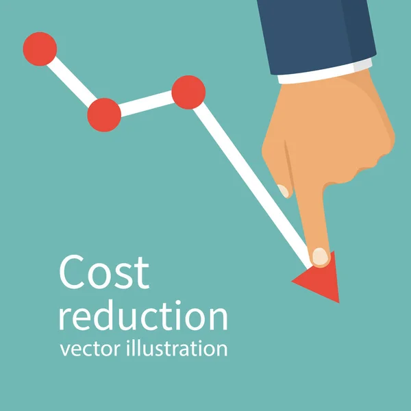 Concepto de reducción de costes — Vector de stock
