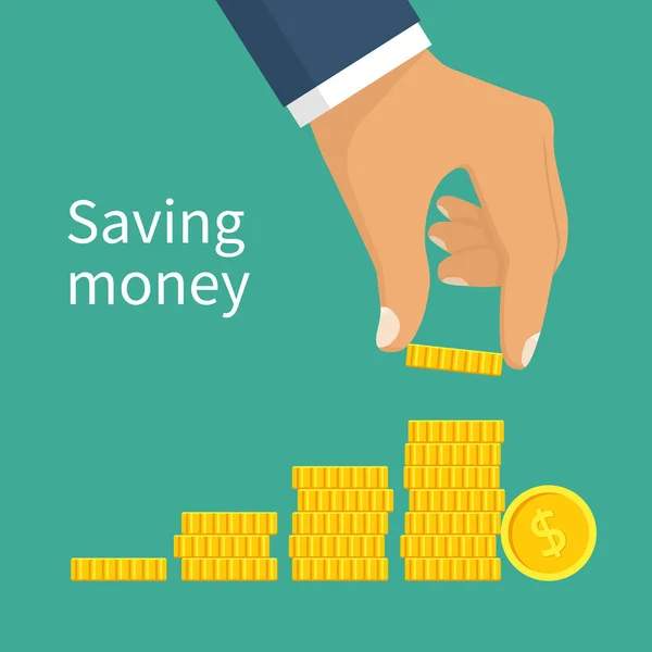 Risparmio vettore di denaro — Vettoriale Stock