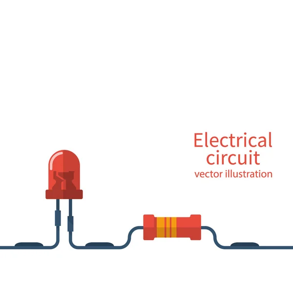 Elektrický obvod šablona — Stockový vektor