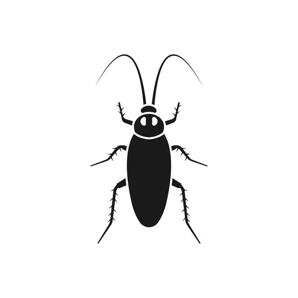 Μαύρη κατσαρίδα εικονίδιο — Διανυσματικό Αρχείο