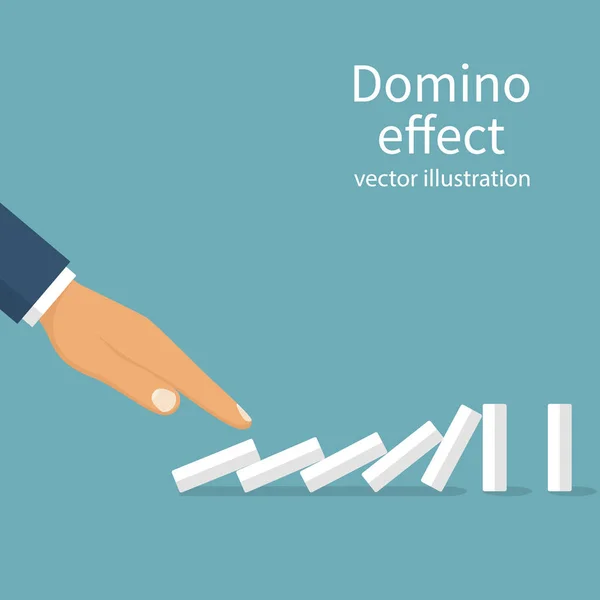 Domino efekti başlatmak — Stok Vektör