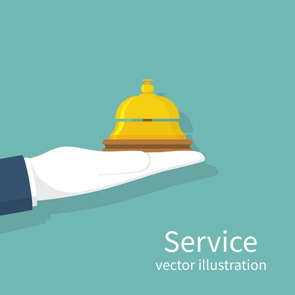 Hand som håller service bell — Stock vektor