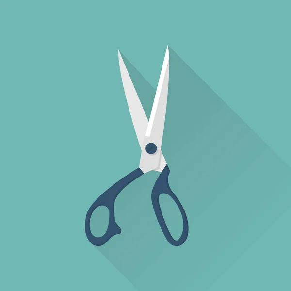 Nůžky ikonu plochý design — Stockový vektor