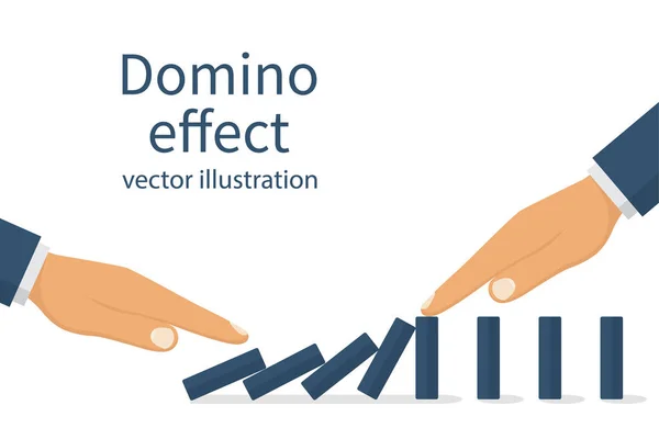 Concept d'effet domino — Image vectorielle