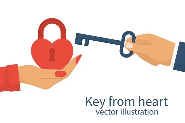 Key from heart — Stock Vector