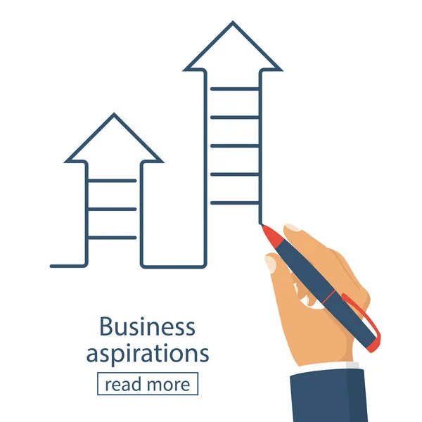 Concepção de aspirações empresariais . —  Vetores de Stock