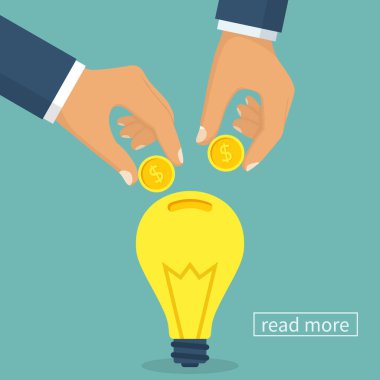 Crowdfunding kavramı vektör