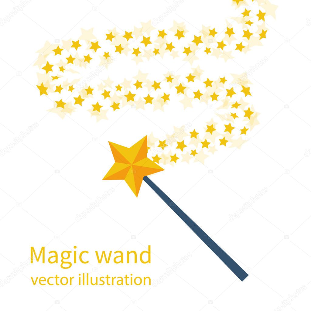 Magic wand with a star — Stock Vector © threecvet.gmail.com #159499728