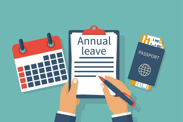 Annual leave vector — Stock Vector