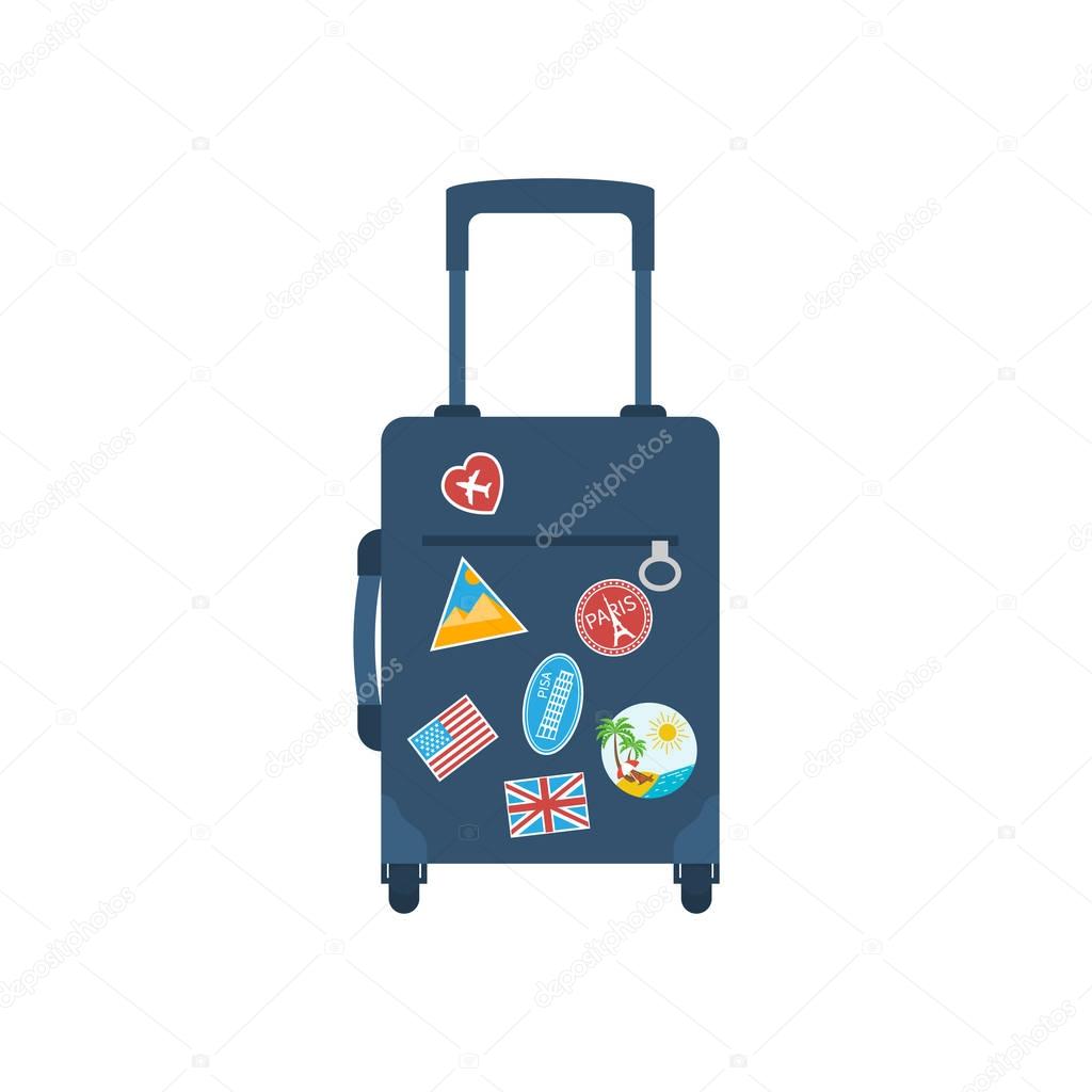 Travel bag with handle on wheels