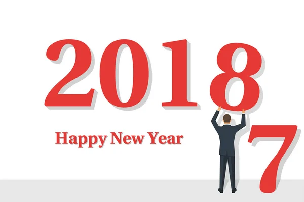Happy New Year 2018. — Stock Vector