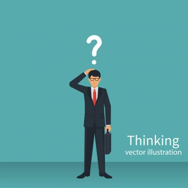 Düşünme işadamı vektör
