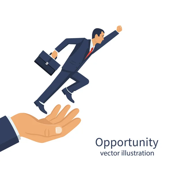 Az üzletember kicsúszik a kezéből. — Stock Vector