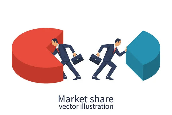 Concepto empresarial de cuota de mercado . — Vector de stock