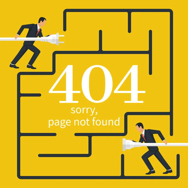 404 Error, page not found — Stock Vector