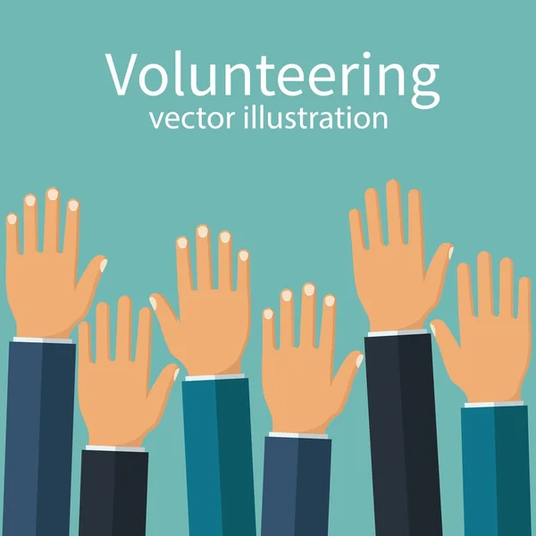 Gönüllü kavramı vektör — Stok Vektör