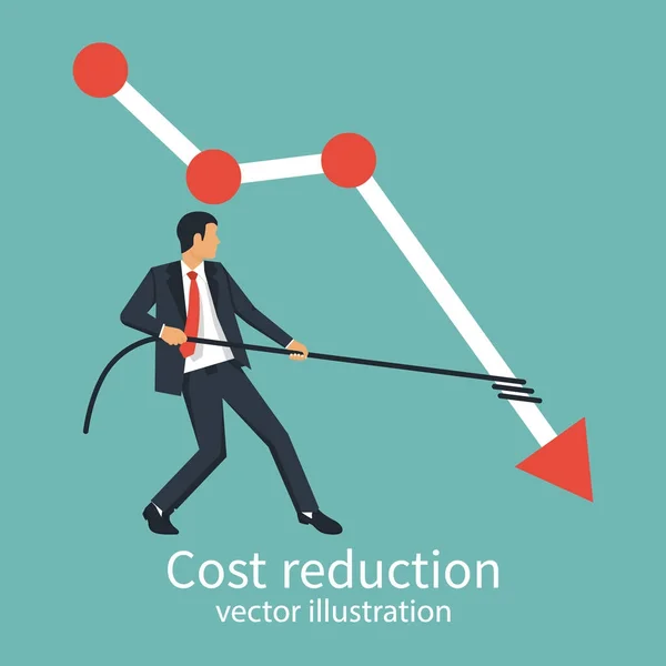 Concepto de reducción de costes — Vector de stock