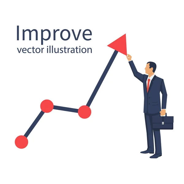 Melhorar o conceito de negócio —  Vetores de Stock