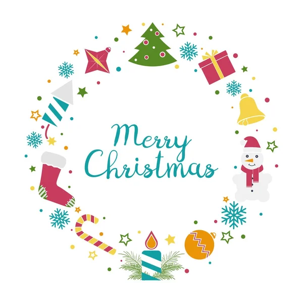 Noel çelengi vektörü