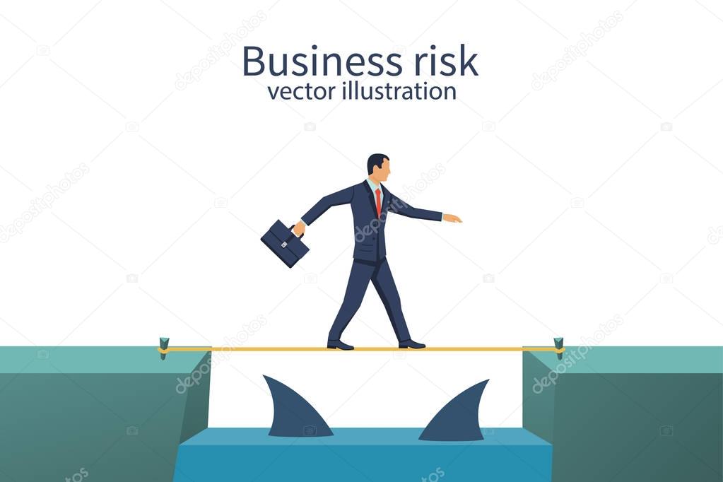 Business risk rope vector