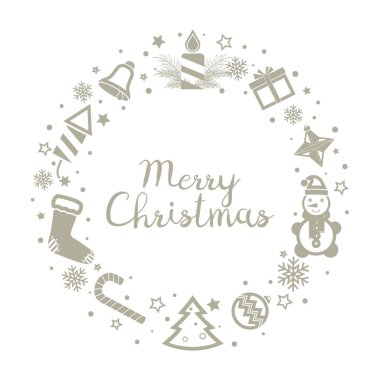 Noel çelengi vektörü