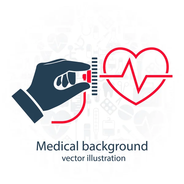 Concepto de cardiología vector — Vector de stock