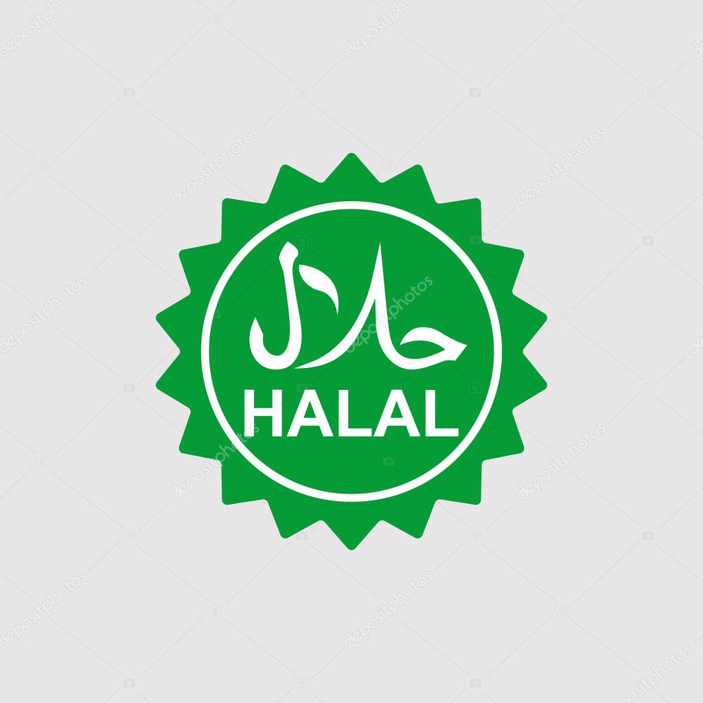 Halal label vector