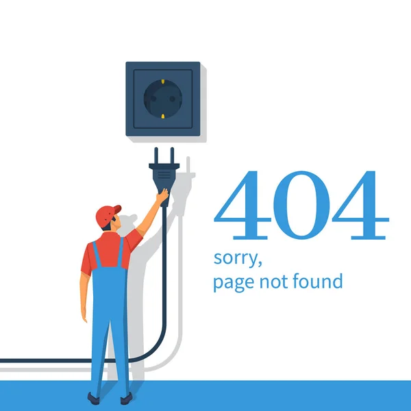 404 Error, Página no encontrada — Vector de stock