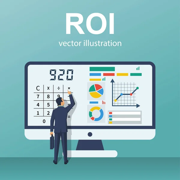 ROI koncepció vektor — Stock Vector