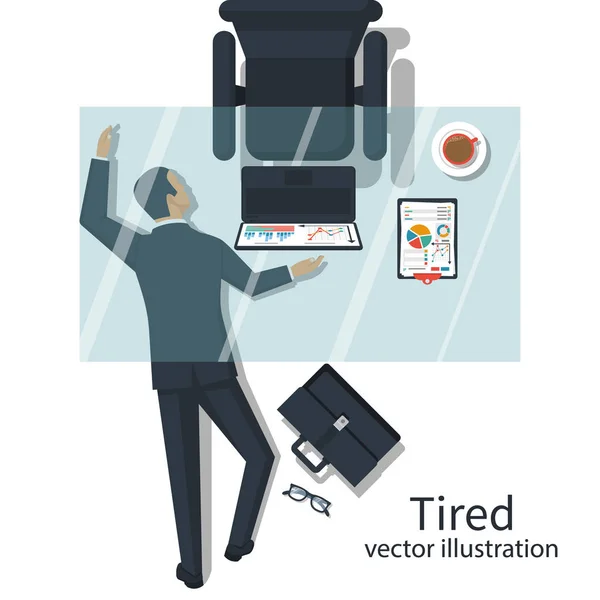 Fáradt koncepció vektor — Stock Vector