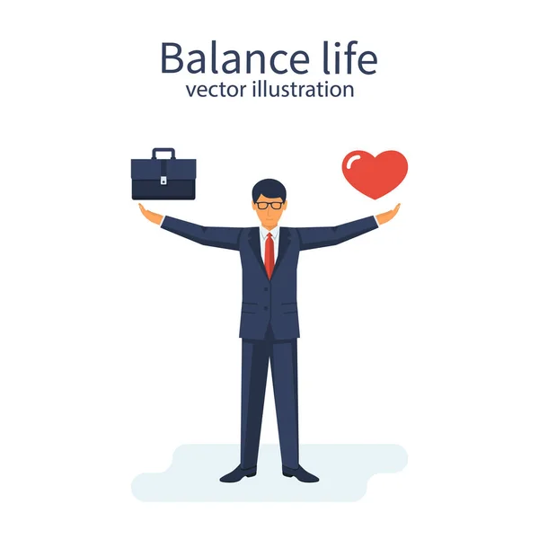 Equilibrio vida y trabajo — Vector de stock