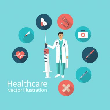 Simge doktor elinde şırınga