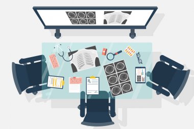 Tıbbi ofis illüstrasyon