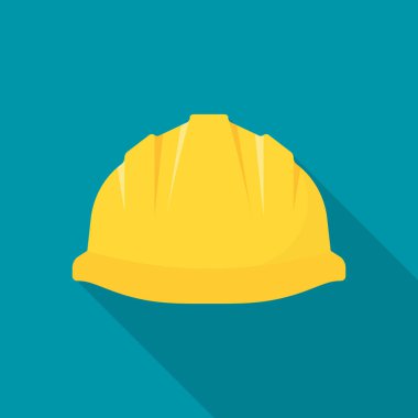 Construction helmet. Yellow safety hat clipart