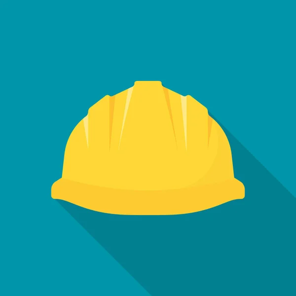 Bouw de helm. Gele veiligheid hoed — Stockvector