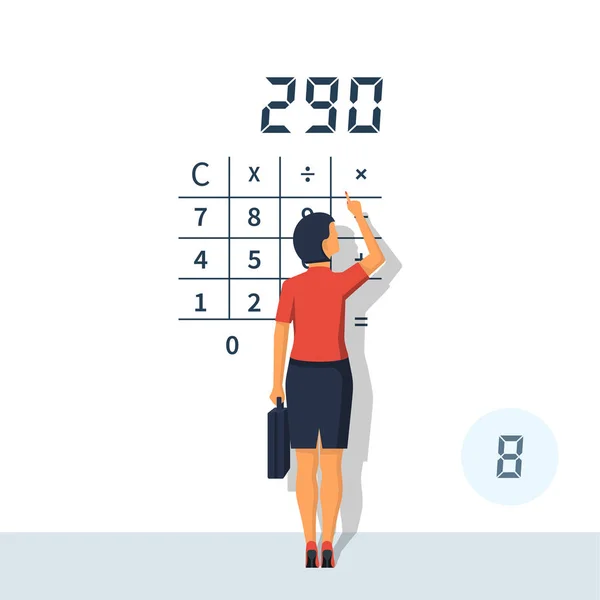Calculation concept businesswoman