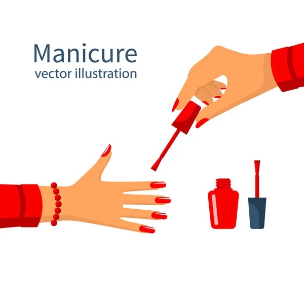 Manicure poster pittura unghie — Vettoriale Stock