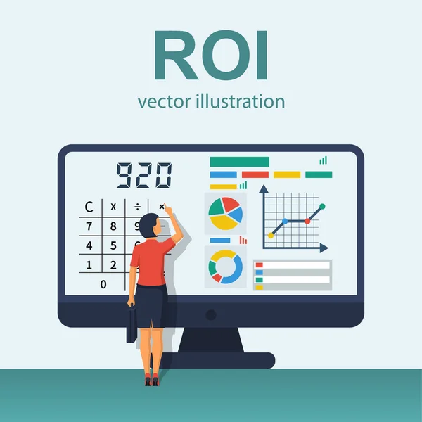 Vector de concepto ROI — Vector de stock