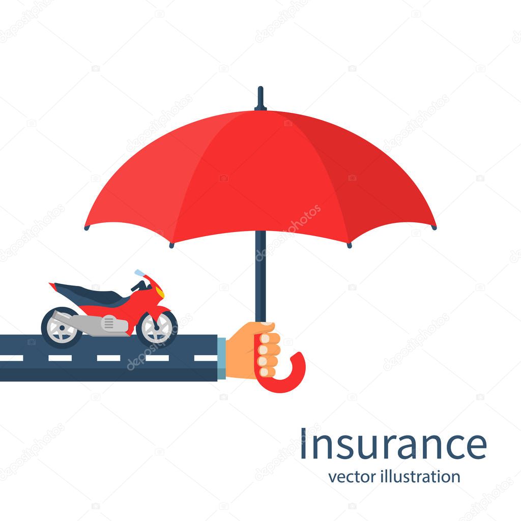 Insurance motorcycle vector